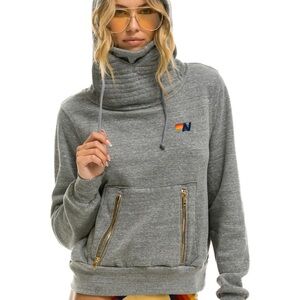AVIATOR NATION NINJA PULLOVER HOODIE - HEATHER GREY